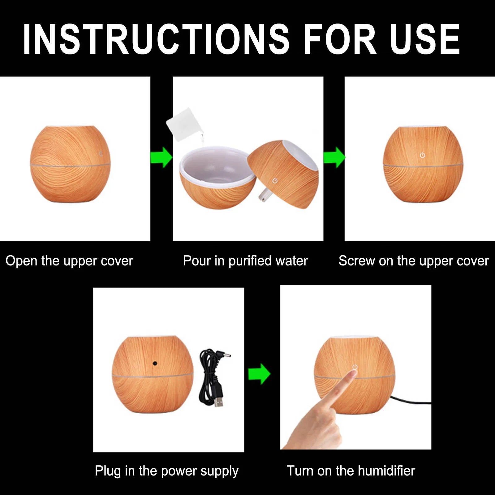 Aromatherapy Essential Oil Diffuser – Ultrasonic Mist Humidifier with Auto-Off & LED Colors for Home or Office