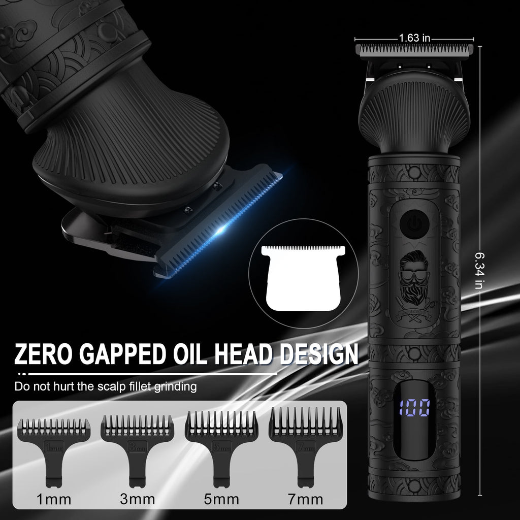 Men’s Professional Grooming Kit – 7-in-1 Cordless Beard Trimmer, Hair Clipper & Electric Shaver