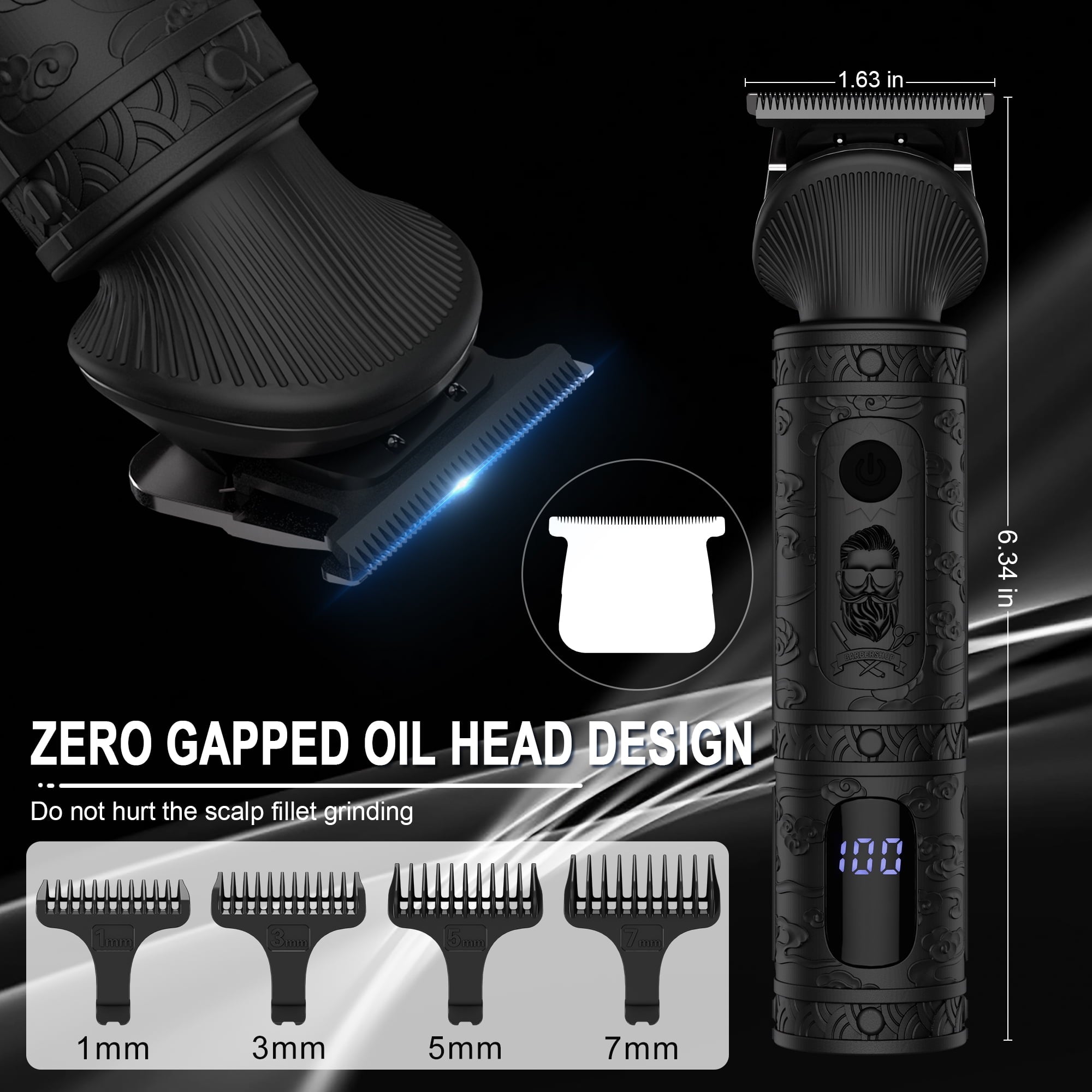 Men’s Professional Grooming Kit – 7-in-1 Cordless Beard Trimmer, Hair Clipper & Electric Shaver