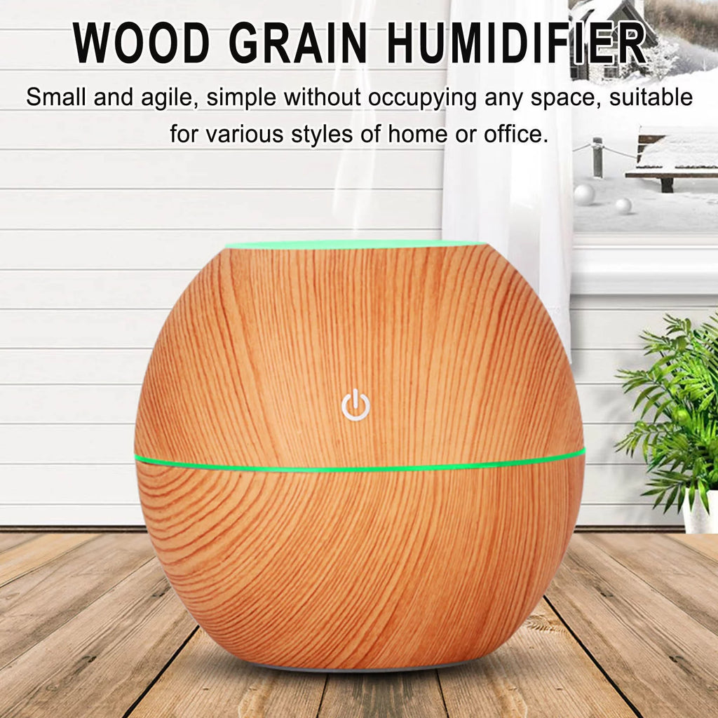 Aromatherapy Essential Oil Diffuser – Ultrasonic Mist Humidifier with Auto-Off & LED Colors for Home or Office