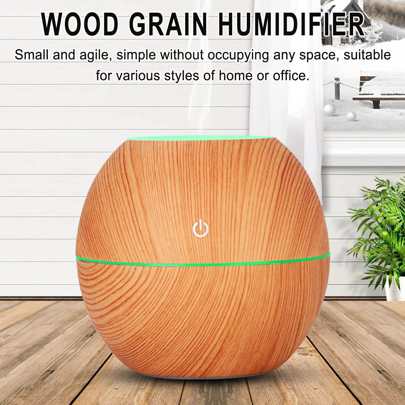 Aromatherapy Essential Oil Diffuser – Ultrasonic Mist Humidifier with Auto-Off & LED Colors for Home or Office