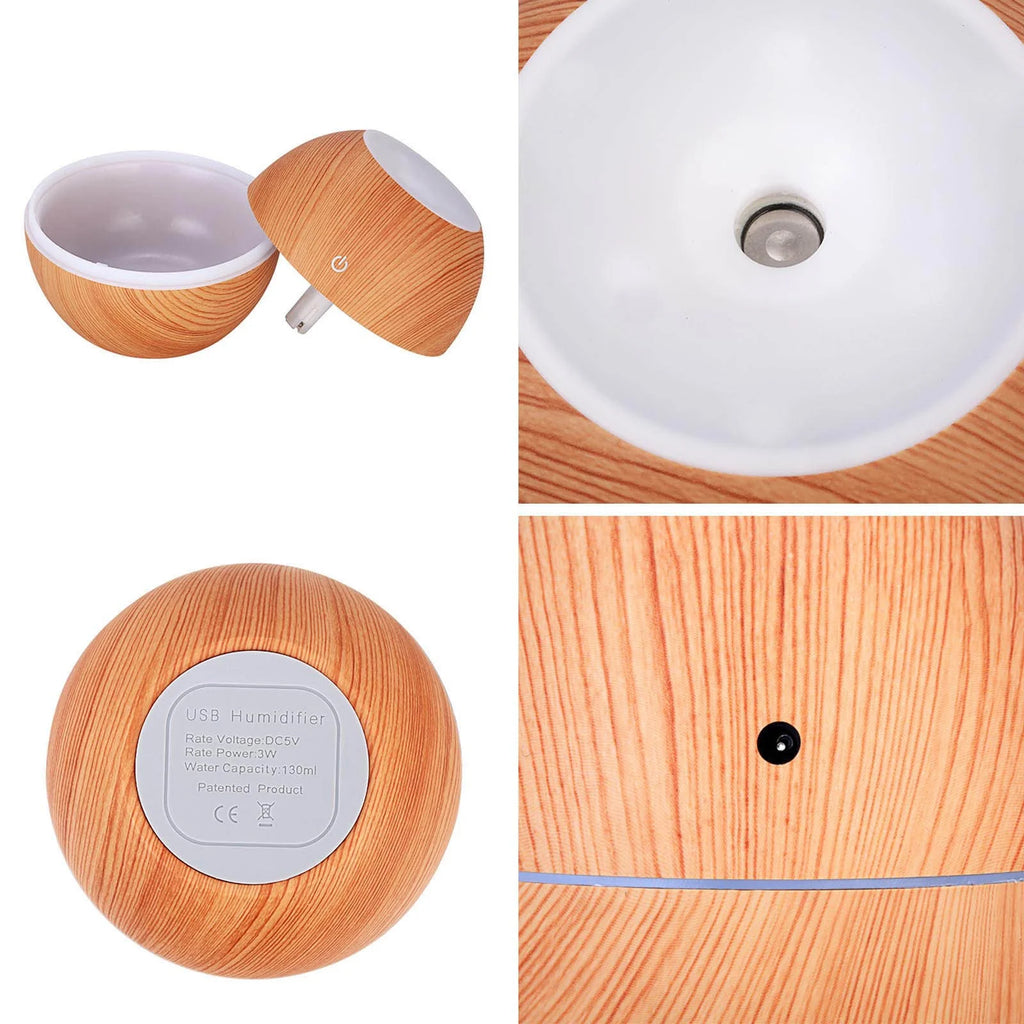 Aromatherapy Essential Oil Diffuser – Ultrasonic Mist Humidifier with Auto-Off & LED Colors for Home or Office