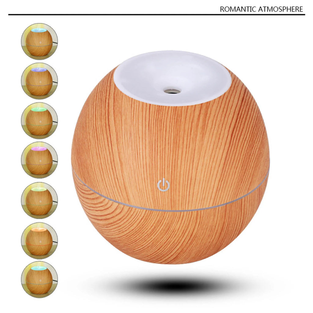 Aromatherapy Essential Oil Diffuser – Ultrasonic Mist Humidifier with Auto-Off & LED Colors for Home or Office