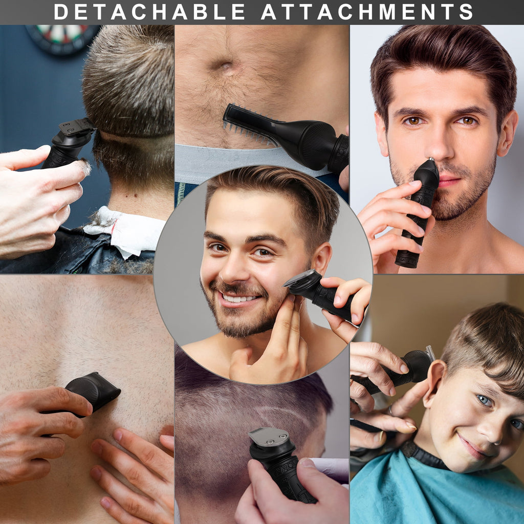 Men’s Professional Grooming Kit – 7-in-1 Cordless Beard Trimmer, Hair Clipper & Electric Shaver